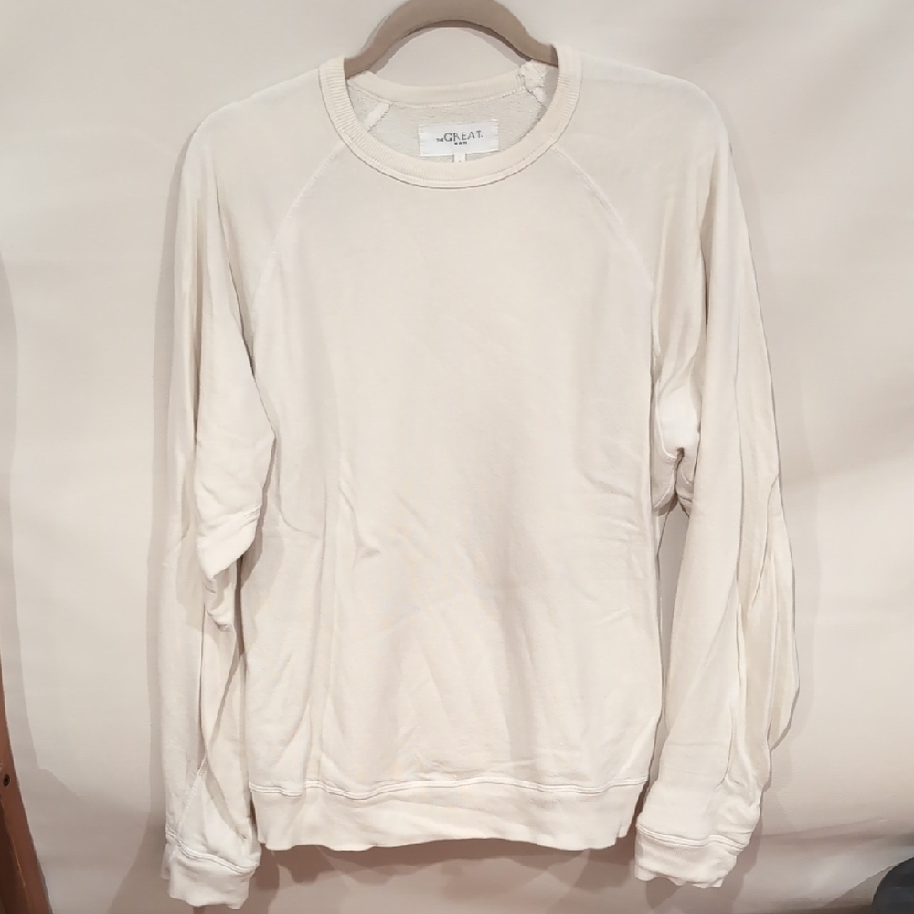 NTHE GREAT. Off-White Crewneck Top